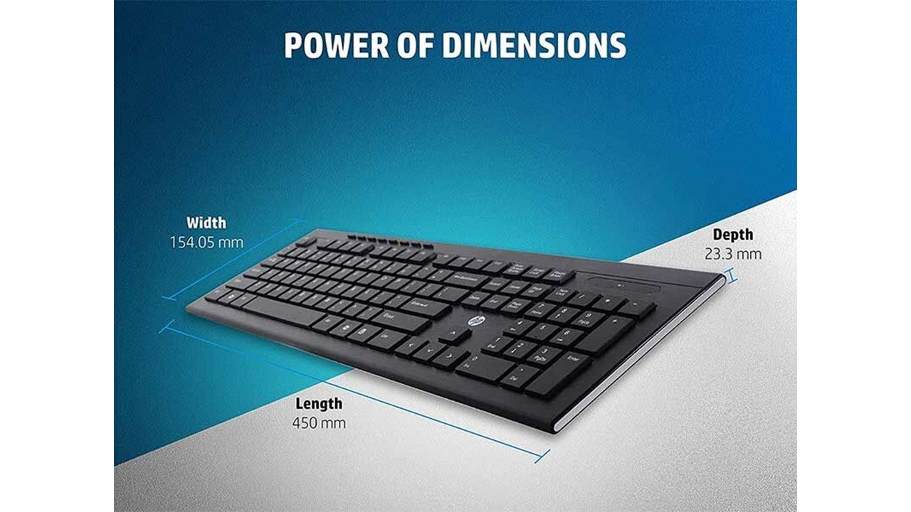 HP USB Wireless Keyboard and Mouse combo Spill Resistance, 10m Working Range